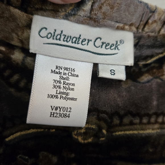 JS Collection Velvet Chocolate Jacket and Coldwater Creek Velvet Skirt Paisley - Picture 4 of 8